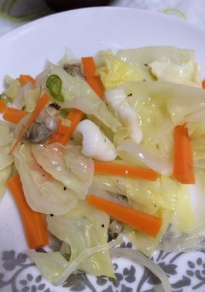シーフードと野菜のレモン蒸し-レシピのメイン写真