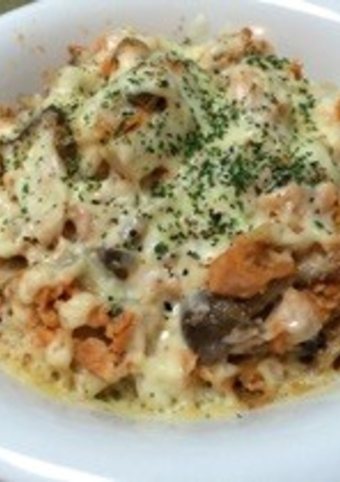 きのこと鮭の明太チーズ焼き-レシピのメイン写真