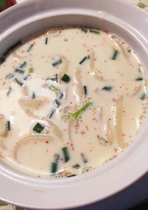 旨みとやくみの豆乳うどん！チーズリゾット-レシピのメイン写真