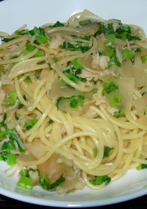 大根とホタテ缶のパスタ-レシピのメイン写真