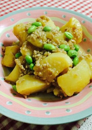☆じゃがいもの鶏そぼろ煮-レシピのメイン写真
