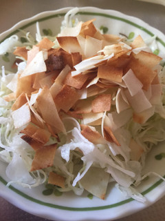 余った春巻きの皮をサラダにトッピング-レシピのメイン写真