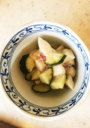 長芋とキュウリの梅あえ-レシピのメイン写真
