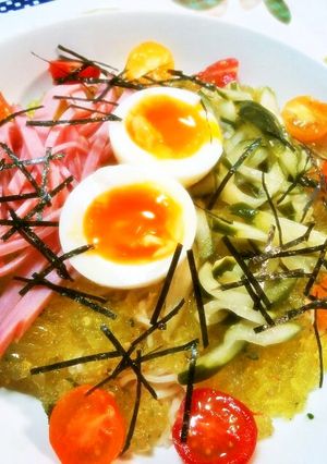ジュレで食べる♡冷やしぶっかけ塩らーめん-レシピのメイン写真