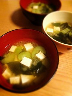 ♡母の味覚え書き♡きゅうりの味噌汁-レシピのメイン写真