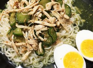 鶏ごまきゅうりの冷やしぶっかけ塩ラーメン-レシピのメイン写真