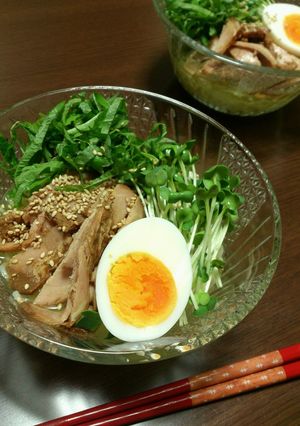 冷やし青じそチャーシュー塩ラーメン-レシピのメイン写真