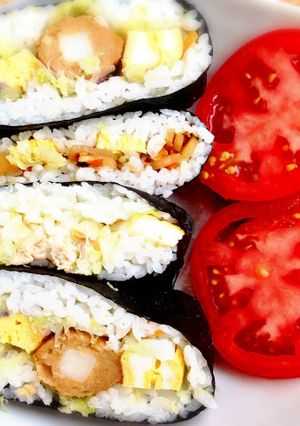 冷凍食品フル活用deおにぎらず♫-レシピのメイン写真