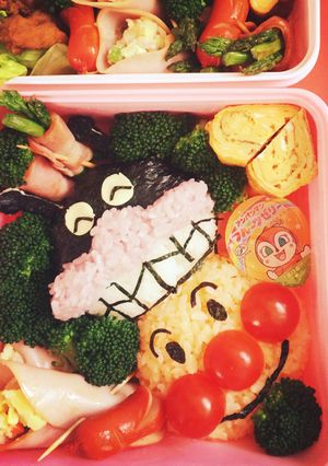 大好きアンパンマンバイキンマン弁当！-レシピのメイン写真