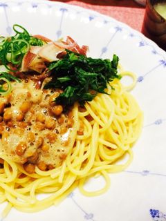 納豆と薬味の和風パスタ-レシピのメイン写真