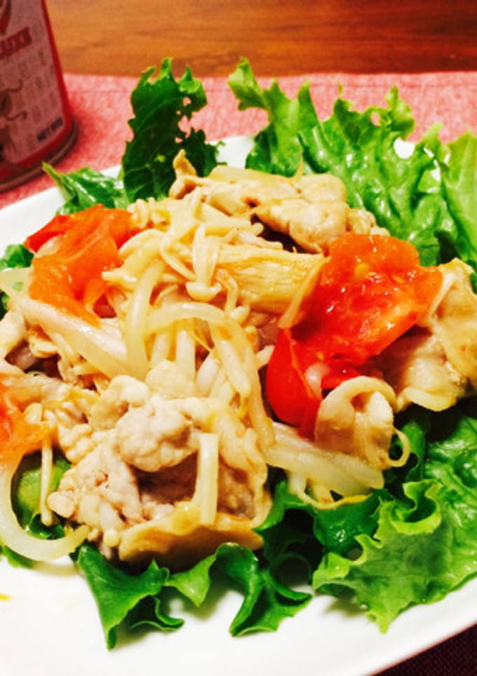 豚肉とえのきトマトの中華炒め-レシピのメイン写真