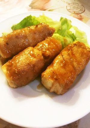 節約(♡˙︶˙♡)簡単肉巻き豆腐-レシピのメイン写真