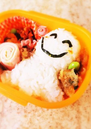 てるてる坊主 キャラ弁-レシピのメイン写真