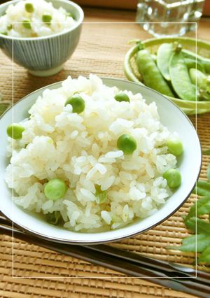 豆ごはん　～　さやも一緒に炊きこんで-レシピのメイン写真