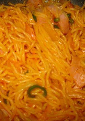焼きそば麺でナポリタン-レシピのメイン写真