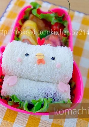 幼稚園 お弁当♡にわとり サンドイッチ-レシピのメイン写真
