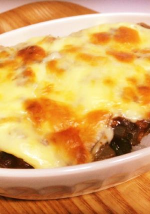 簡単♡ルー使用ドライカレーで焼きカレー？-レシピのメイン写真