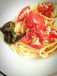 ゴロゴロトマトの冷製ツナパスタ-レシピのメイン写真
