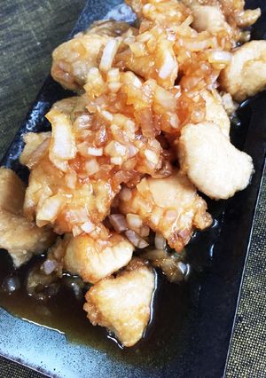 玉ねぎでも作れるよ☆美味しい油淋鶏-レシピのメイン写真