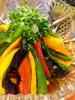簡単過ぎ!カラフル夏野菜の揚げびたし☆-レシピのメイン写真