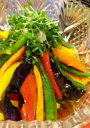 簡単過ぎ！カラフル夏野菜の揚げびたし☆-レシピのメイン写真