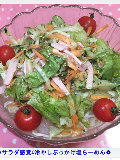 ❁サラダ感覚♫冷やしぶっかけ塩らーめん❁-レシピのメイン写真