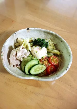 温玉絡める冷やしぶっかけラーメン-レシピのメイン写真