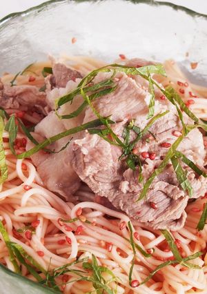 美し♡梅ゴマ豚しゃぶ素麺-レシピのメイン写真