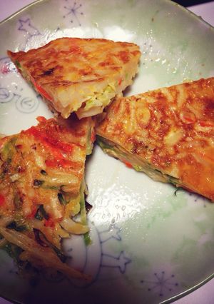 うどんで！チーズチヂミ風-レシピのメイン写真
