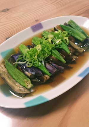 麺つゆだけ！茄子おくら焼き浸し-レシピのメイン写真
