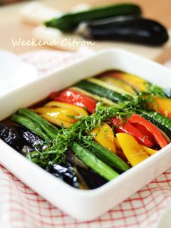 夏野菜の揚げ浸し♪茄子/ズッキーニ-レシピのメイン写真