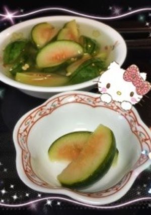 スイカのマリネ〜(o˘◡˘o)♡-レシピのメイン写真