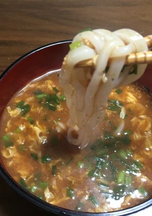 蒸し野菜と蒟蒻うどんの玉子マーボーつけ麺-レシピのメイン写真