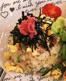 時短！さんま蒲焼缶詰でちらし寿司♡