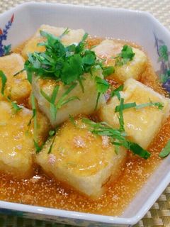 揚げ出し豆腐~三つ葉香る明太子あんかけ~-レシピのメイン写真