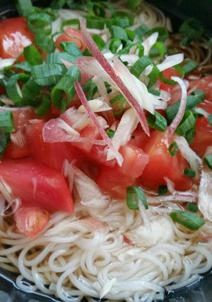 トマト入り爽やか☆ぶっかけそうめん-レシピのメイン写真