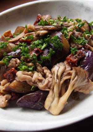 豚肉・茄子・舞茸のバルサミコ炒め-レシピのメイン写真
