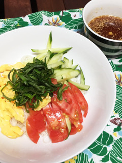 素麺で冷やし中華☻タレも簡単すぐ出来る♪-レシピのメイン写真
