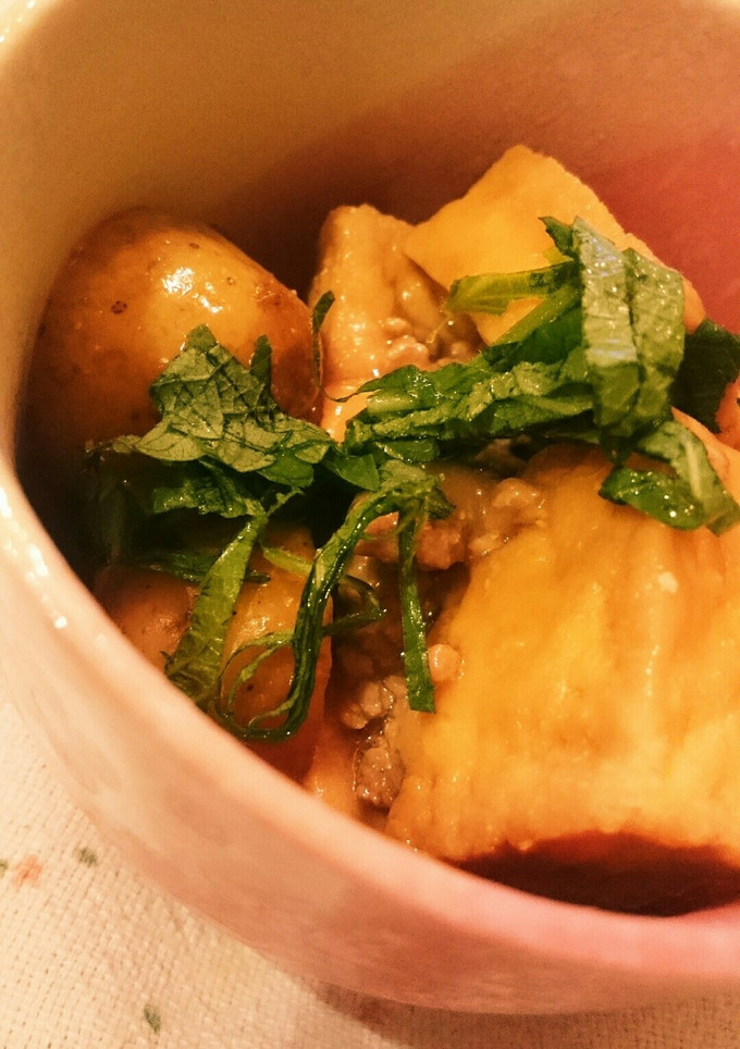 おじゃがと厚揚げのひき肉味噌あんかけ-レシピのメイン写真