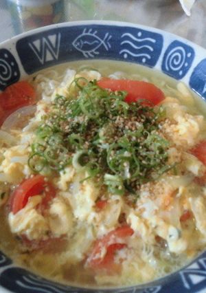 別茹であっさり塩トマトラーメン♪-レシピのメイン写真