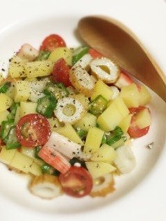 スプーンで食べる彩りサラダ-レシピのメイン写真