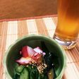 カルピスで!胡瓜とわかめの酢みそ和え