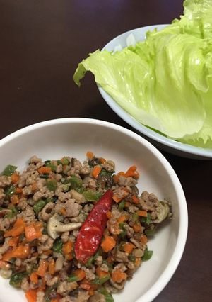 青じそ香る豚ひき肉のレタス包み-レシピのメイン写真