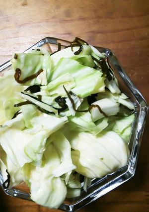 きゃべつと塩昆布だけの箸休め-レシピのメイン写真