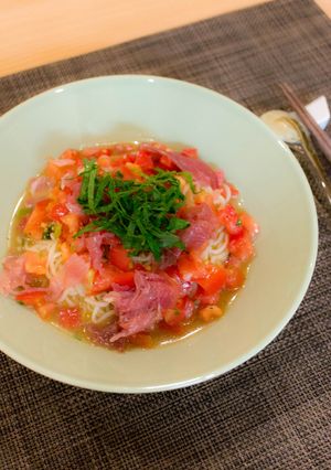 トマトたっぷり☆ぶっかけ塩らーめん-レシピのメイン写真