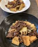 厚揚入りde節約⭐︎牛肉と筍の甘辛炒め煮