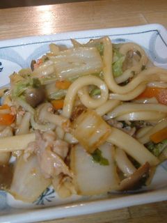 大葉にんにく醤油で焼きうどん(明太子入)-レシピのメイン写真