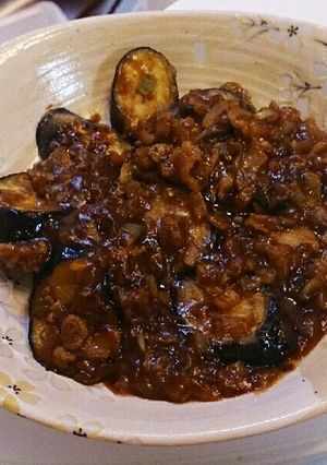 ごはんがすすむ♪茄子の甘辛肉味噌炒め-レシピのメイン写真