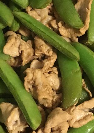 スナップえんどう豚肉炒め-レシピのメイン写真