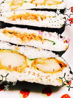 ☆簡単☆おにぎらず☆(鮭、唐揚げ編)-レシピのメイン写真